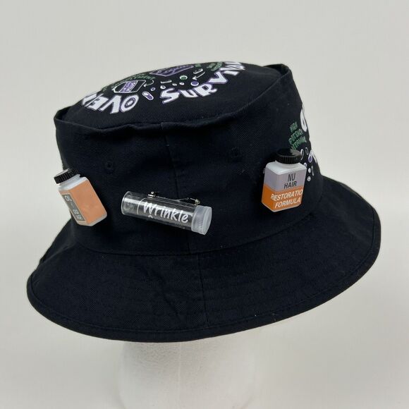 Over The Hill Survivor Bucket Hat Black Canvase One Size Fits Most - Picture 6 of 8